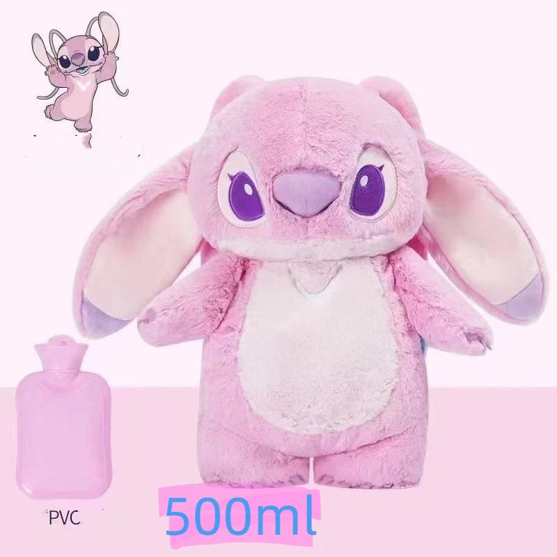 Aoger Disney Stitch Anime Winter Extra Large Plush Hot Water Bottle Women'S Home Water Filling Hand Warmer Holiday Gift Girl