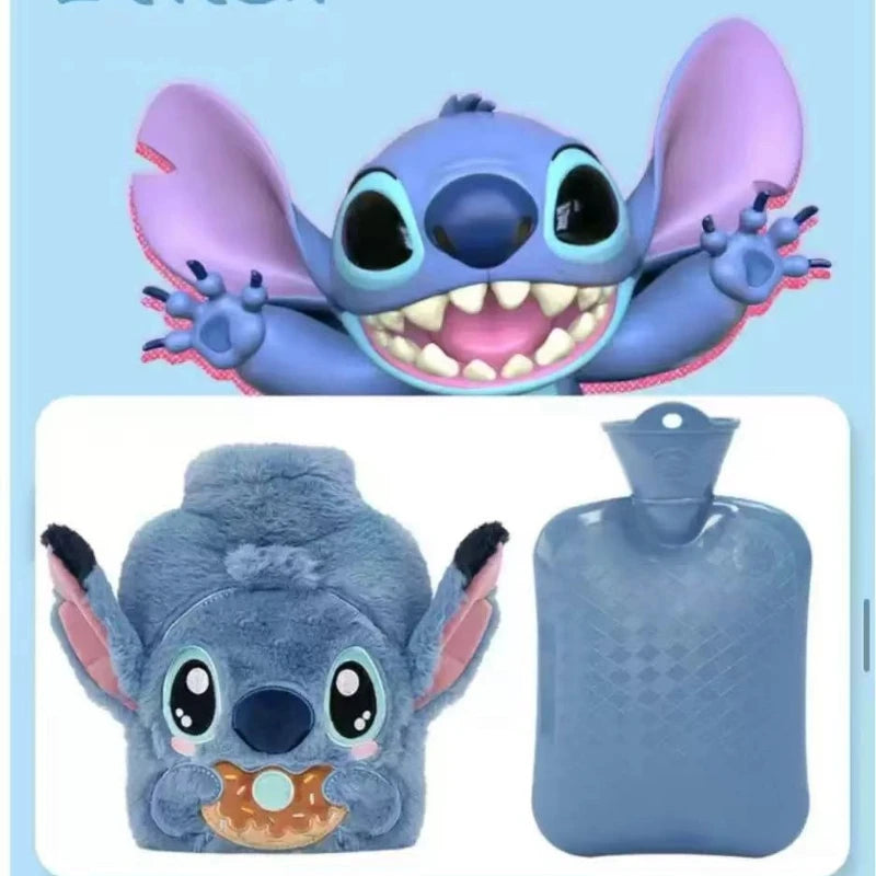 Aoger Disney Stitch Anime Winter Extra Large Plush Hot Water Bottle Women'S Home Water Filling Hand Warmer Holiday Gift Girl