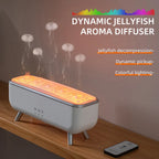 300ml Aroma Diffuser Five Nozzles Colorful Lighting Humidifier 2 Mist Modes Dancing Jellyfish Aromatherapy Diffuser for Bedroom