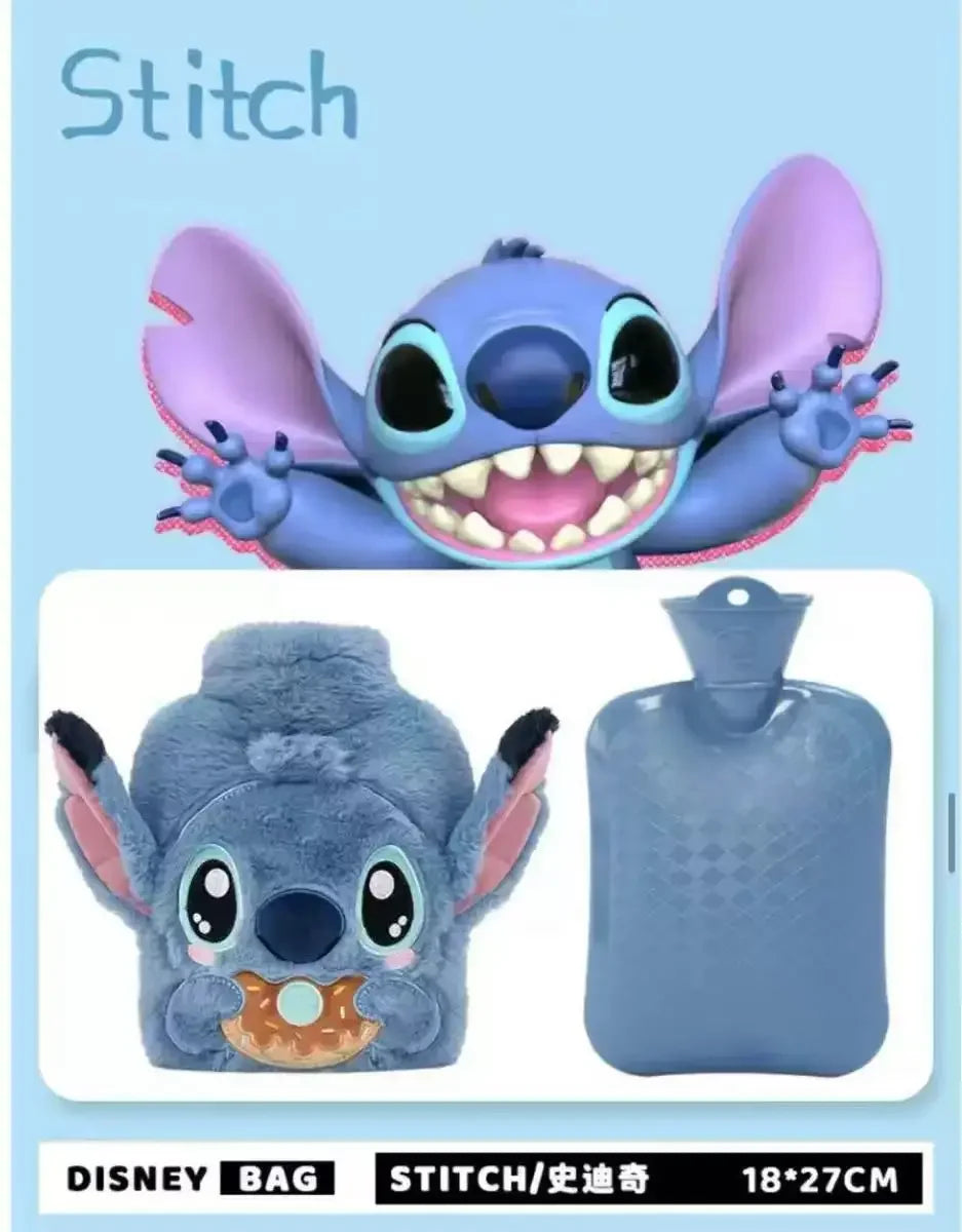 Aoger Disney Stitch Anime Winter Extra Large Plush Hot Water Bottle Women'S Home Water Filling Hand Warmer Holiday Gift Girl